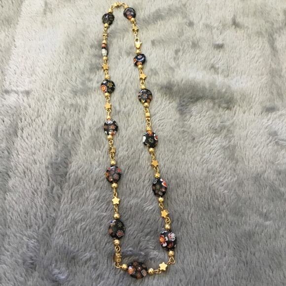 Gold Unique Multi-Bead Necklace - Picture 5 of 6